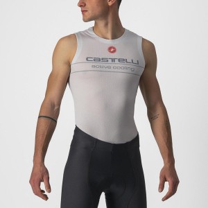 Castelli ACTIVE COOLING SLEEVELESS メンズ ベースレイヤー シルバー グレー | 547291-MAC