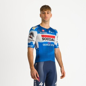 Castelli AERO RACE 7.0 メンズ ユニフォーム 青 白 | 814762-DCI