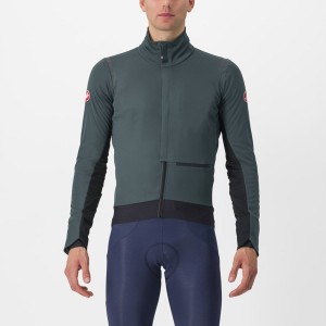 Castelli ALPHA DOPPIO ROS メンズ ジャケット 緑 黒 | 853146-IQS