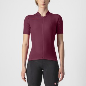 Castelli ANIMA 3 レディース ユニフォーム ボルドー 赤 | 169357-RWC