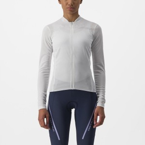 Castelli ANIMA 4 LONG SLEEVE レディース ユニフォーム 白 | 618357-RWA