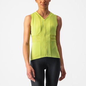 Castelli ANIMA 4 SLEEVELESS レディース ユニフォーム ライト緑 | 193870-MLD