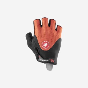 Castelli ARENBERG GEL 2 メンズ グローブ 赤 黒 | 058624-VYF