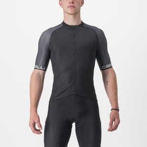 Castelli ENTRATA VI メンズ ユニフォーム 黒 暗グレー シルバー | 610847-GNO