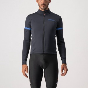 Castelli FONDO 2 FZ メンズ ユニフォーム 黒 青 | 654930-LIS