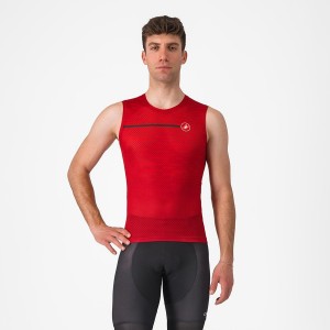 Castelli INSIDER SLEEVELESS メンズ ユニフォーム 暗赤 | 692548-LDQ