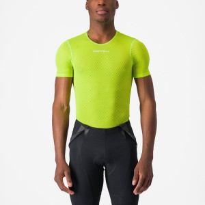 Castelli PRO MESH 2.0 SHORT SLEEVE メンズ ベースレイヤー ライト緑 | 742513-KJO