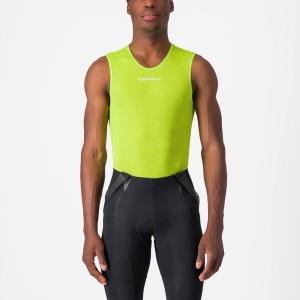 Castelli PRO MESH 2.0 SLEEVELESS メンズ ベースレイヤー ライト緑 | 043957-ACW