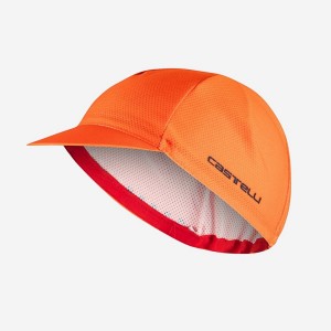 Castelli ROSSO CORSA 2 メンズ キャップ オレンジ | 45RSOEGDK