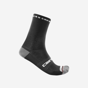 Castelli ROSSO CORSA PRO 15 メンズ ソックス 黒 | 925301-CTR