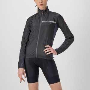 Castelli SQUADRA STRETCH W レディース 保護 黒 暗グレー | 904581-XNH