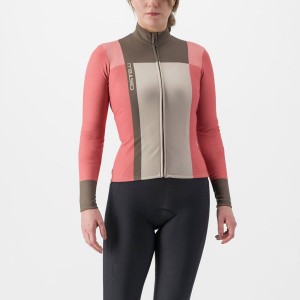 Castelli UNLIMITED W THERMAL レディース ユニフォーム 赤 | 360792-LTX