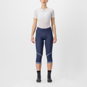 Castelli VELOCISSIMA THERMAL KNICKER レディース レギンス 青 シルバー | 819706-TNB