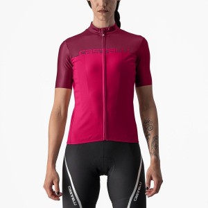 Castelli VELOCISSIMA レディース ユニフォーム 赤 ボルドー | 461957-QYX