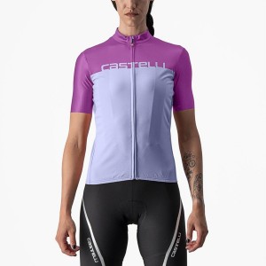 Castelli VELOCISSIMA レディース ユニフォーム 紫 白 | 703269-TLZ