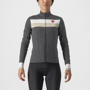 Castelli VOLARE LS レディース ユニフォーム 黒 白 | 316084-ZGW