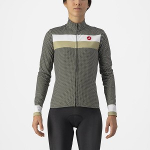 Castelli VOLARE LS レディース ユニフォーム 緑 白 緑 | 358140-UKS