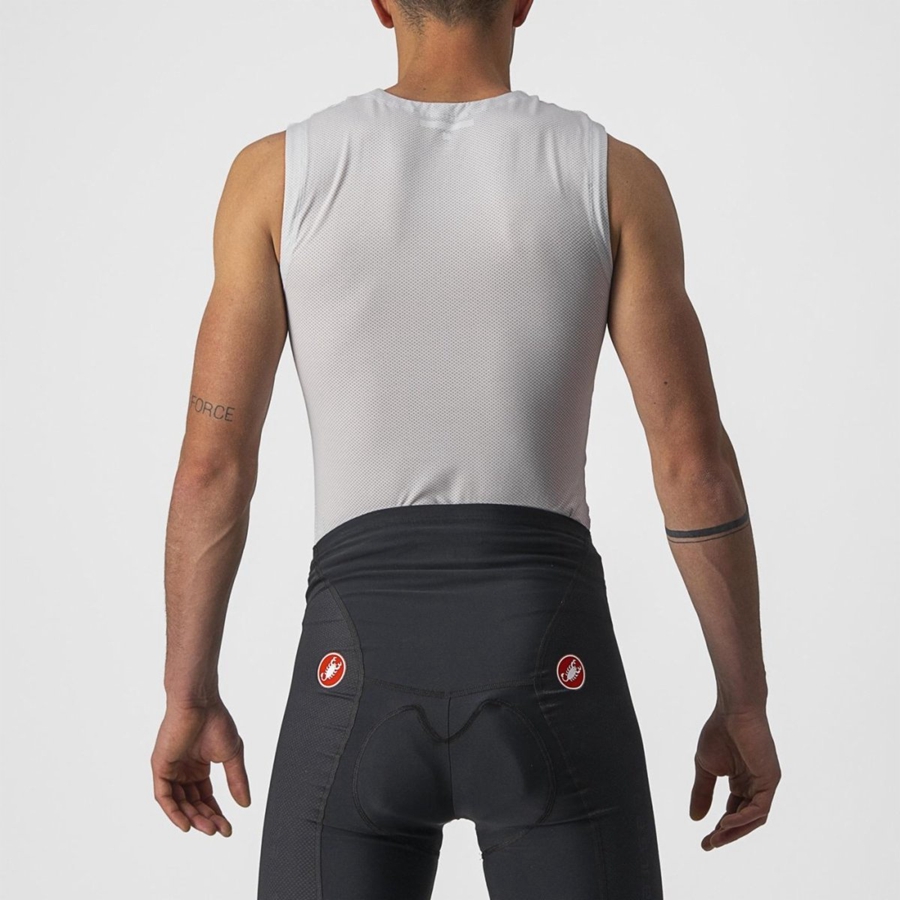 Castelli ACTIVE COOLING SLEEVELESS メンズ ベースレイヤー シルバー グレー | 547291-MAC