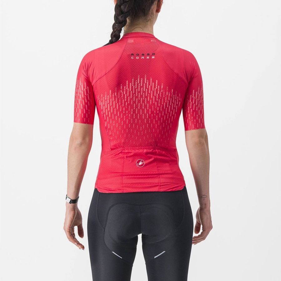 Castelli AERO PRO W レディース ユニフォーム 赤 | 596341-WMX