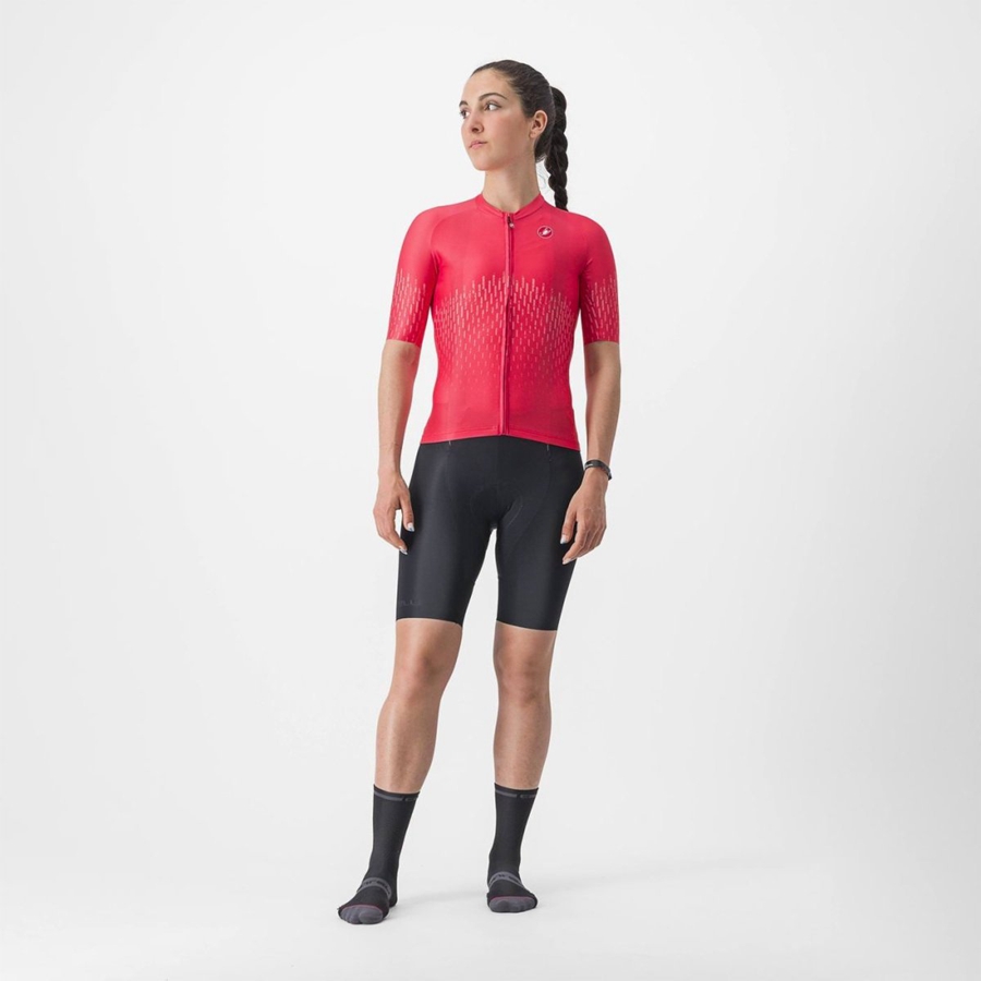 Castelli AERO PRO W レディース ユニフォーム 赤 | 596341-WMX