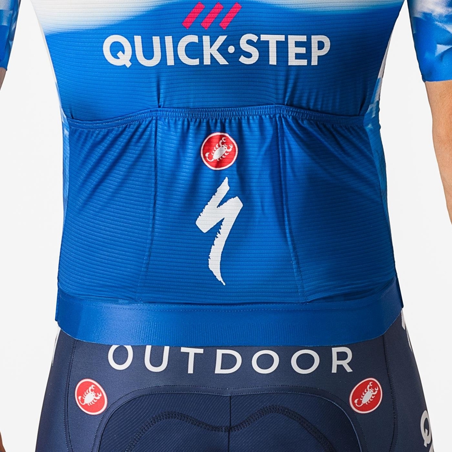 Castelli AERO RACE 7.0 メンズ ユニフォーム 青 白 | 814762-DCI