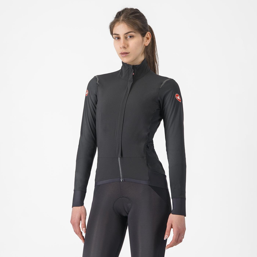 Castelli ALPHA FLIGHT ROS W レディース ジャケット 黒 黒 | 598631-WNC