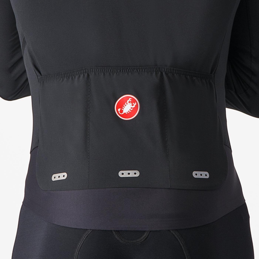 Castelli ALPHA FLIGHT ROS メンズ ジャケット 黒 シルバー 暗 | 296783-CHL