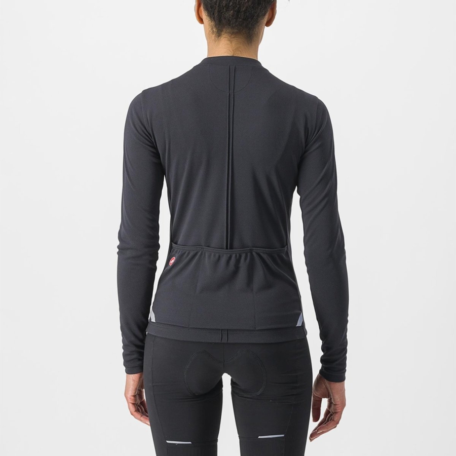 Castelli ANIMA 4 LONG SLEEVE レディース ユニフォーム 黒 | 491680-KQH