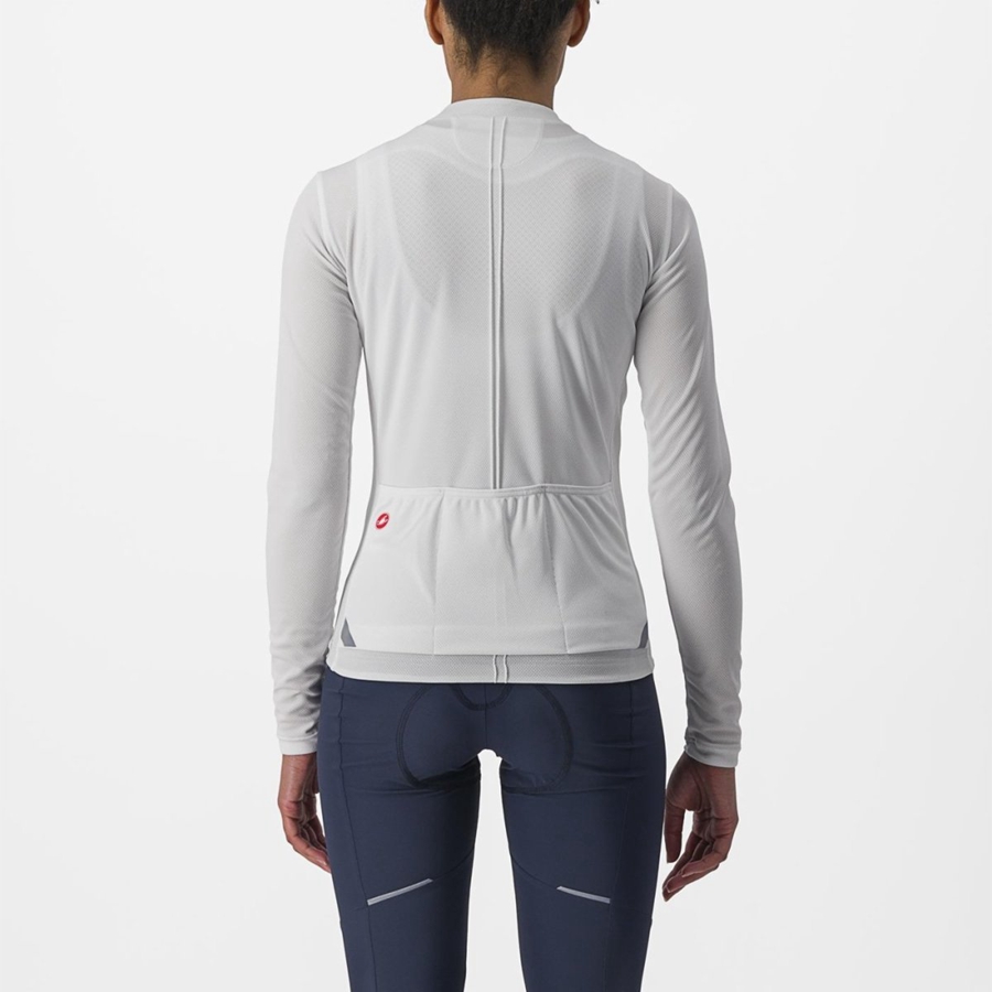 Castelli ANIMA 4 LONG SLEEVE レディース ユニフォーム 白 | 618357-RWA