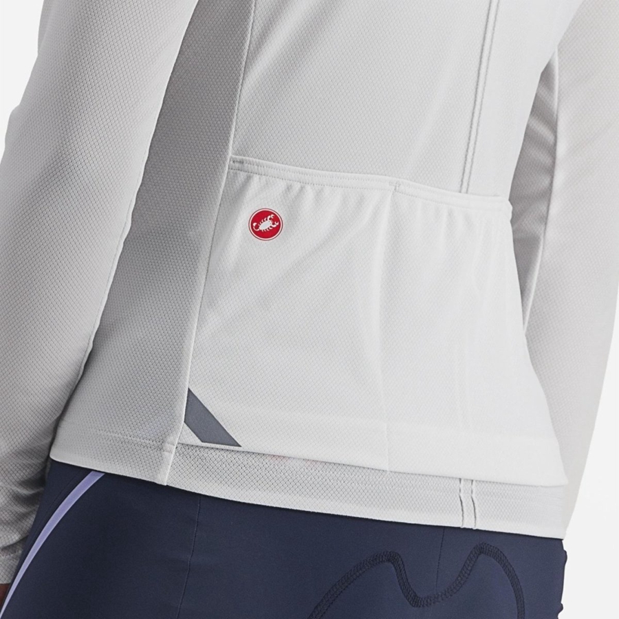 Castelli ANIMA 4 LONG SLEEVE レディース ユニフォーム 白 | 618357-RWA