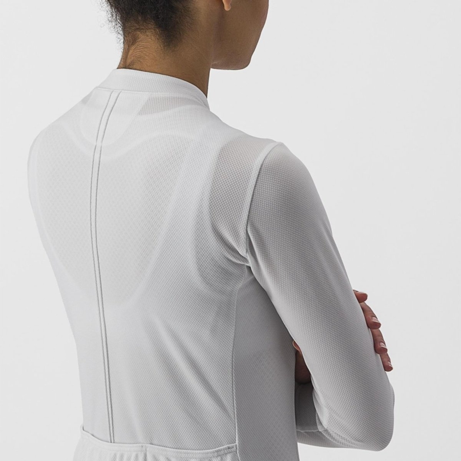 Castelli ANIMA 4 LONG SLEEVE レディース ユニフォーム 白 | 618357-RWA