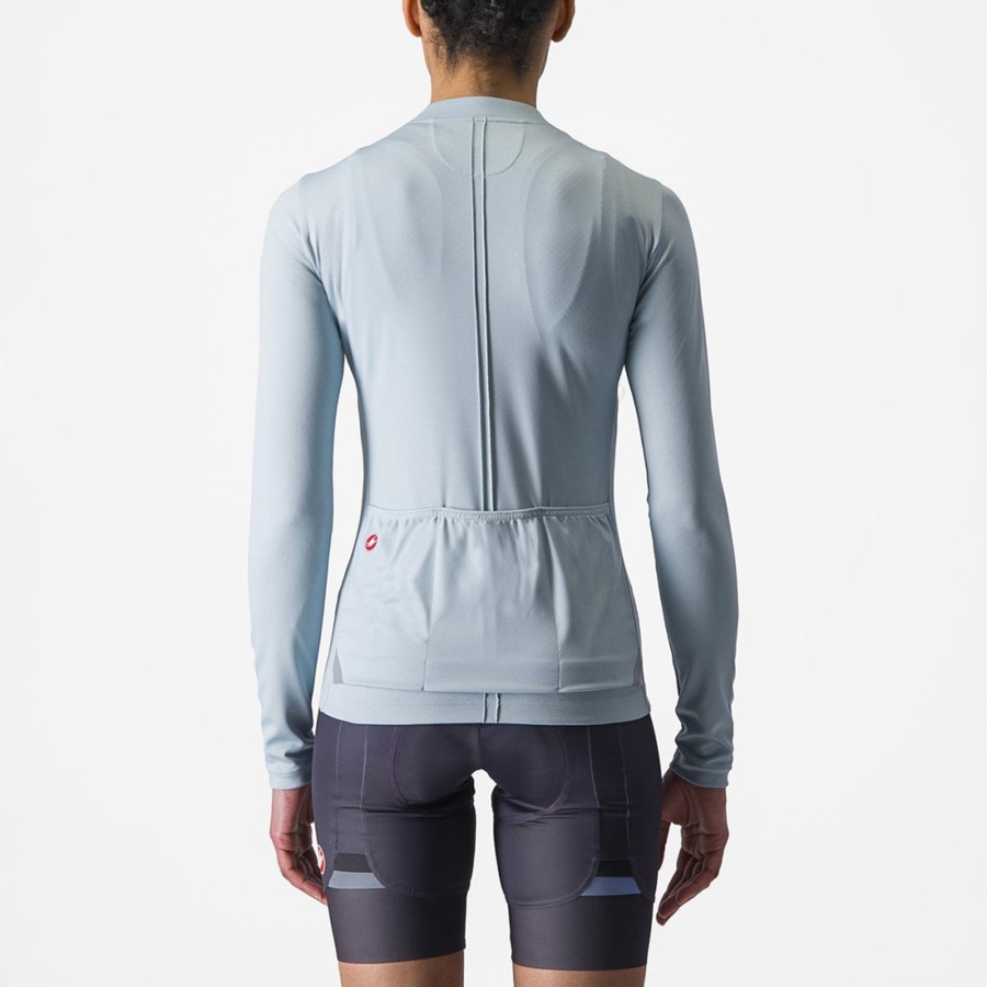 Castelli ANIMA 4 LONG SLEEVE レディース ユニフォーム 青 | 892164-WCB