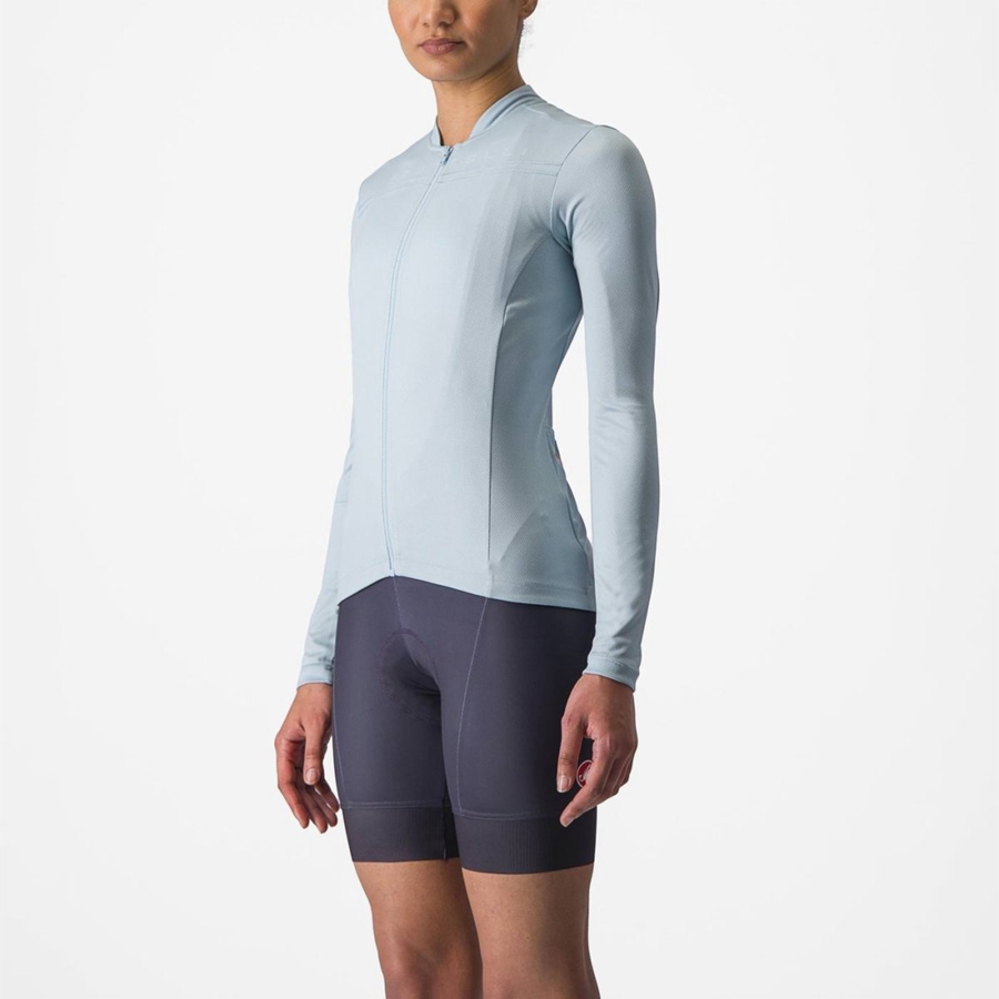 Castelli ANIMA 4 LONG SLEEVE レディース ユニフォーム 青 | 892164-WCB