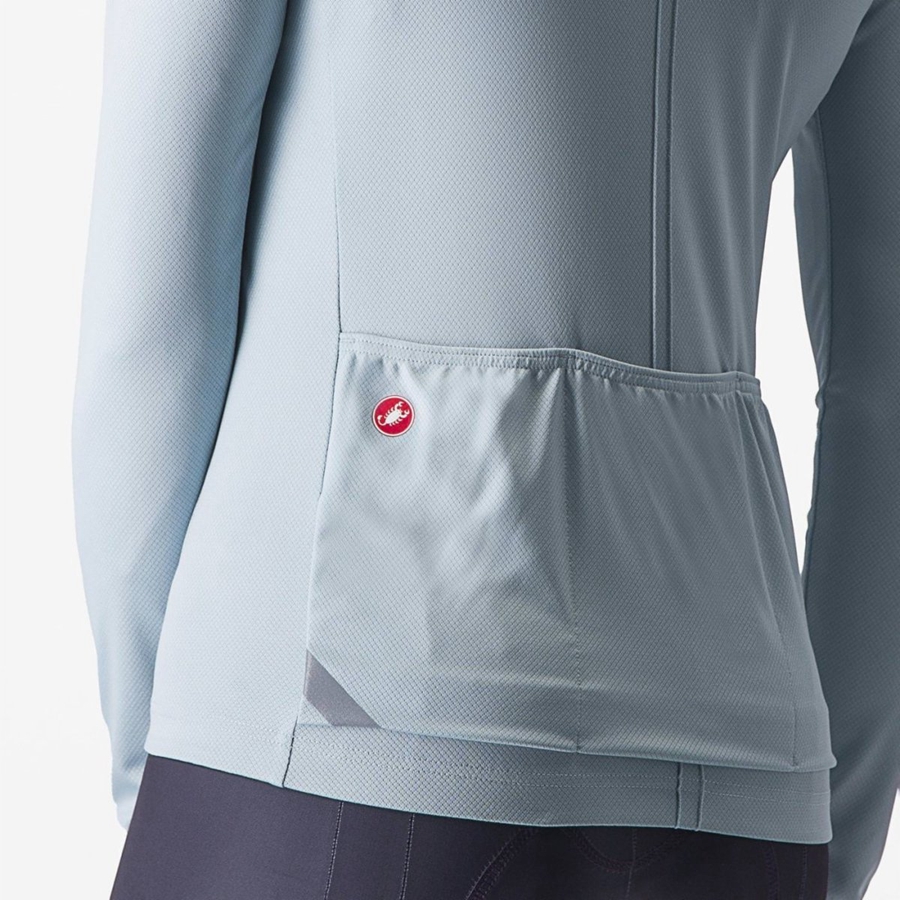 Castelli ANIMA 4 LONG SLEEVE レディース ユニフォーム 青 | 892164-WCB