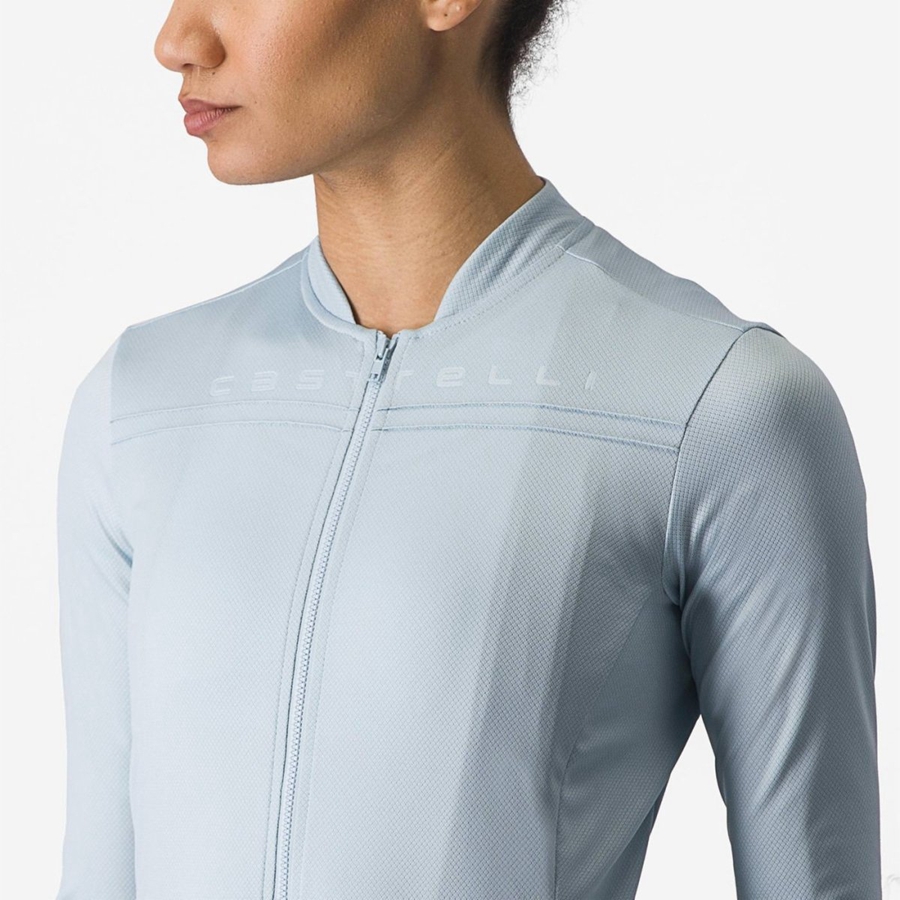 Castelli ANIMA 4 LONG SLEEVE レディース ユニフォーム 青 | 892164-WCB