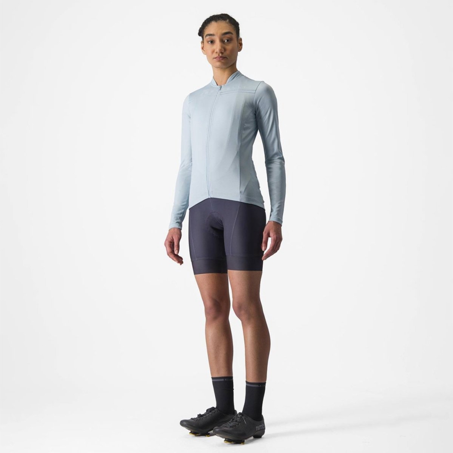 Castelli ANIMA 4 LONG SLEEVE レディース ユニフォーム 青 | 892164-WCB