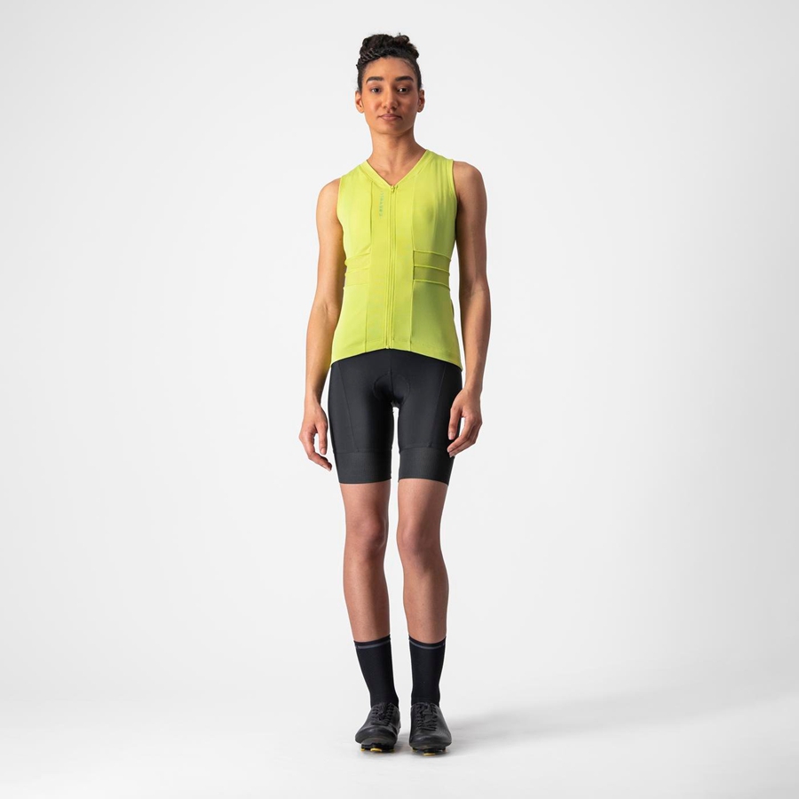 Castelli ANIMA 4 SLEEVELESS レディース ユニフォーム ライト緑 | 193870-MLD