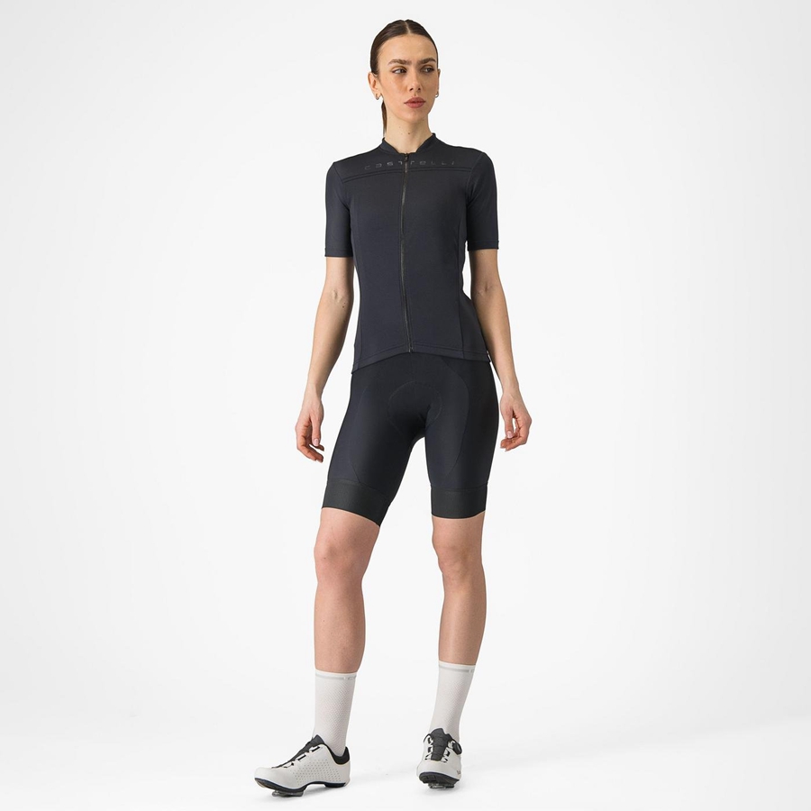 Castelli ANIMA 4 レディース ユニフォーム 黒 | 208963-LXF