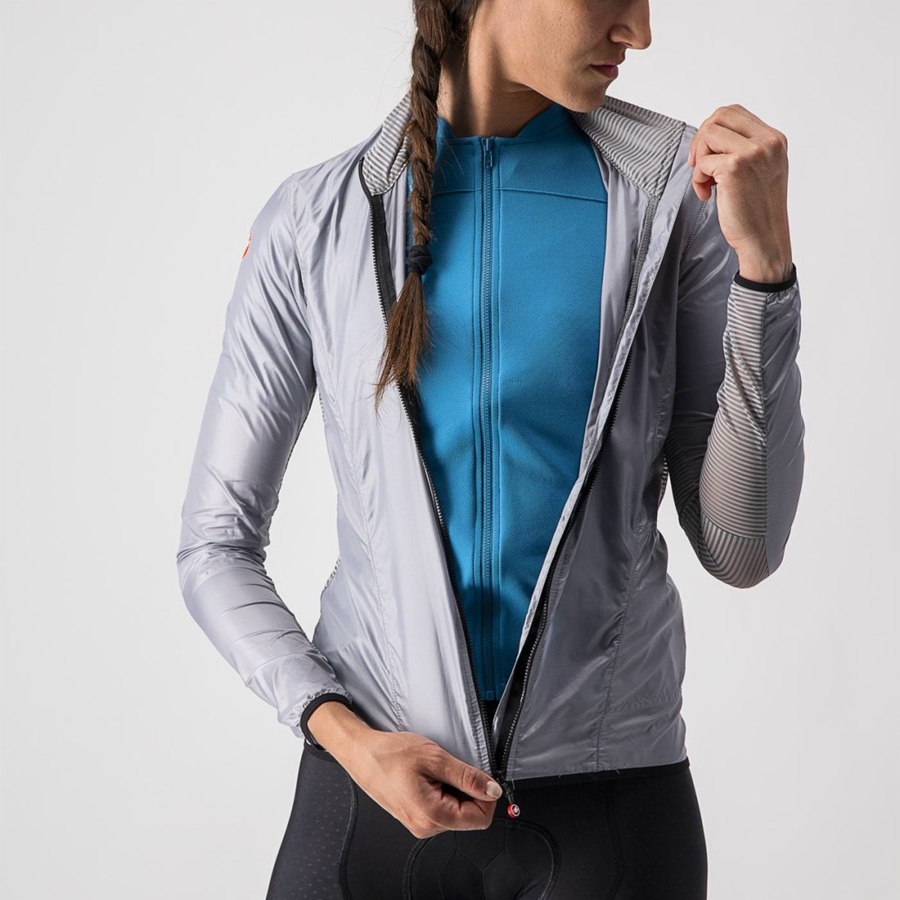 Castelli ARIA SHELL W レディース 保護 シルバー グレー | 937012-ZYC