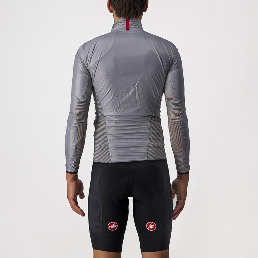 Castelli ARIA SHELL メンズ 保護 シルバー グレー | 578209-ZBQ