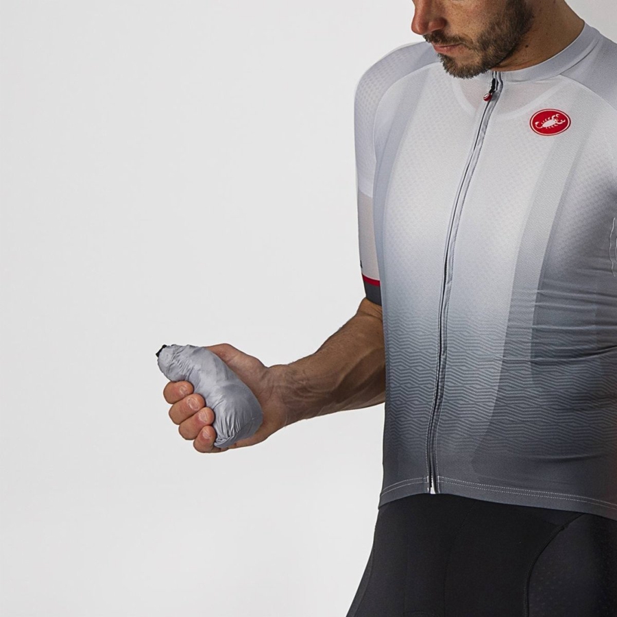 Castelli ARIA SHELL メンズ 保護 シルバー グレー | 578209-ZBQ