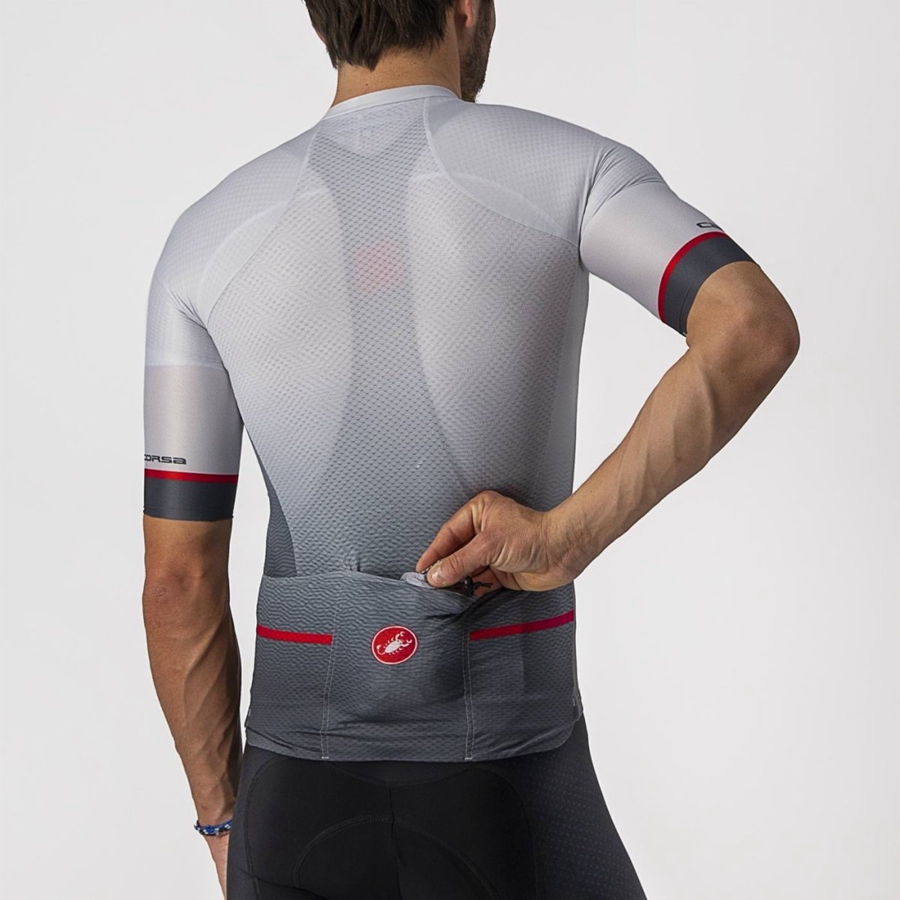 Castelli ARIA SHELL メンズ 保護 シルバー グレー | 578209-ZBQ