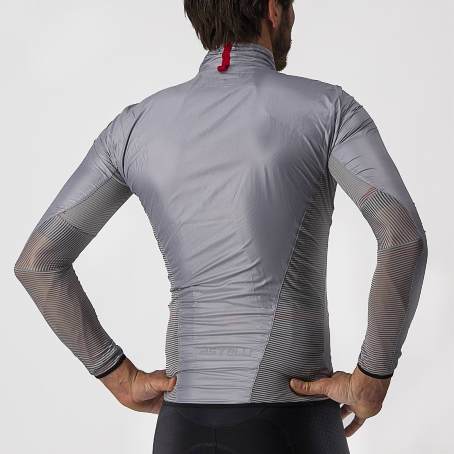 Castelli ARIA SHELL メンズ 保護 シルバー グレー | 578209-ZBQ