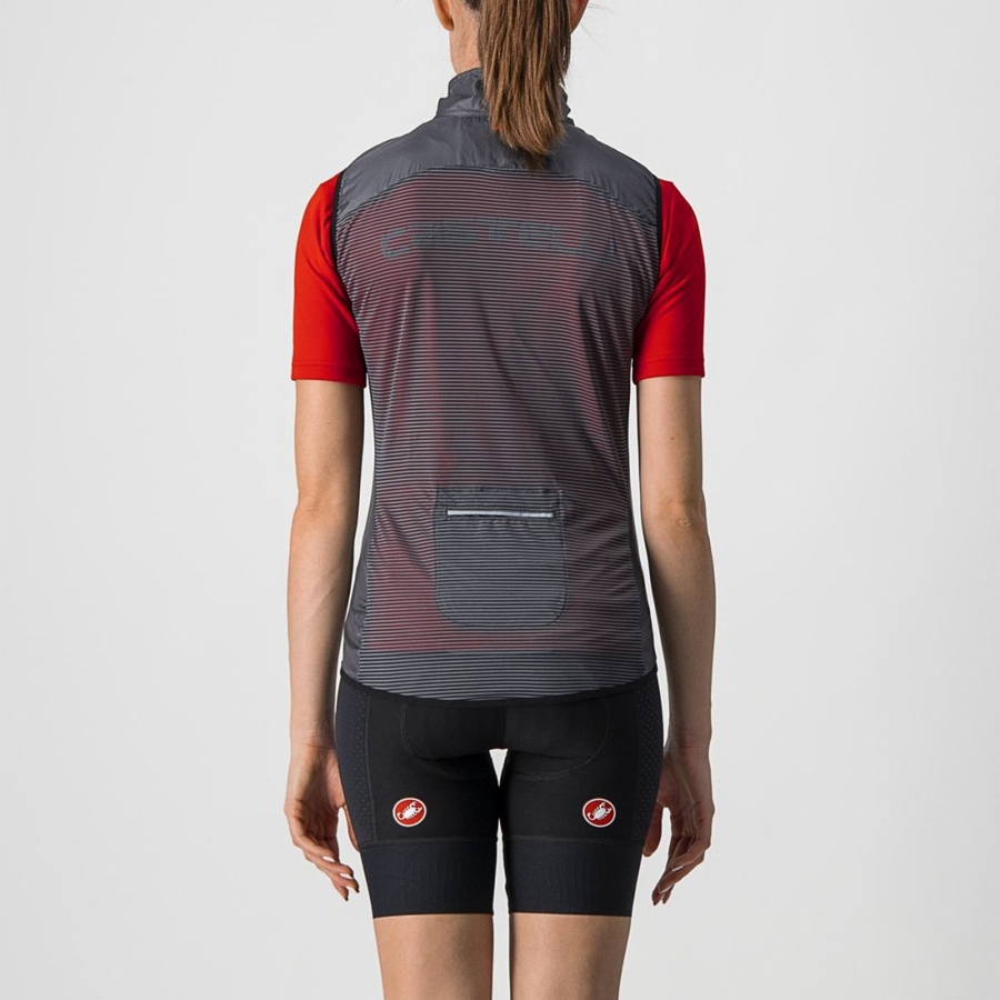 Castelli ARIA W レディース ベスト 暗グレー | 712038-GXN