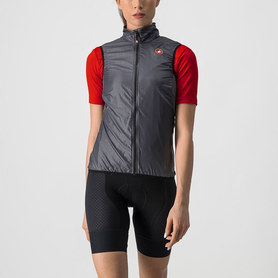 Castelli ARIA W レディース ベスト 暗グレー | 712038-GXN