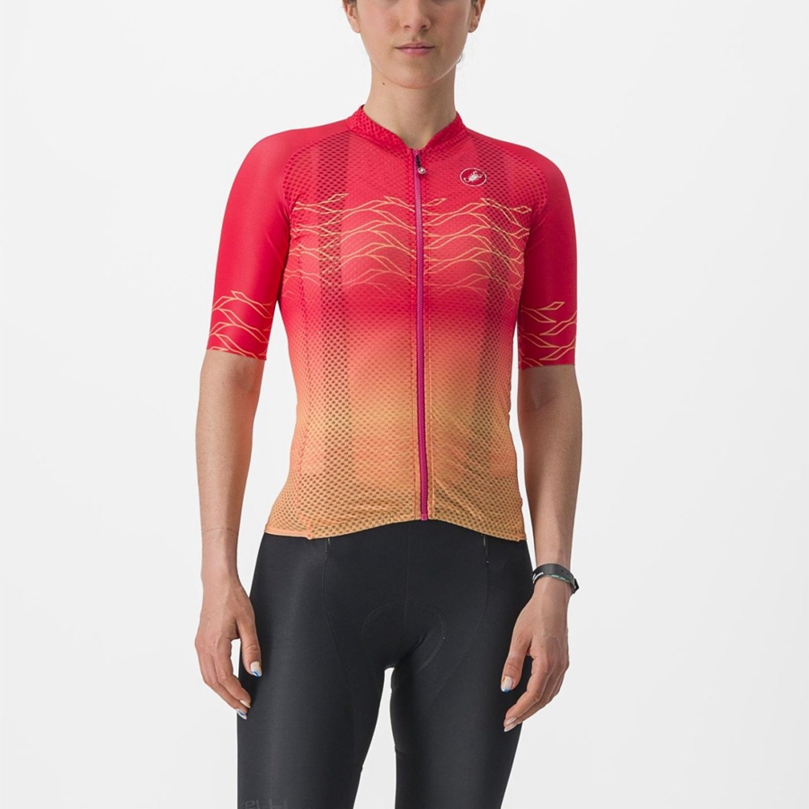 Castelli CLIMBER\'S 2.0 W レディース ユニフォーム オレンジ | 147583-MXJ