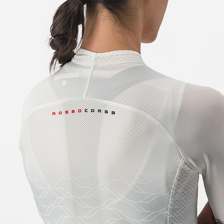 Castelli CLIMBER'S 2.0 W レディース ユニフォーム 白 オリーブ | 927381-MQC