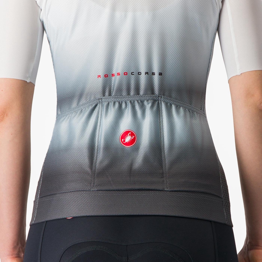 Castelli CLIMBER'S 4.0 W レディース ユニフォーム 白 暗グレー | 794125-AQP