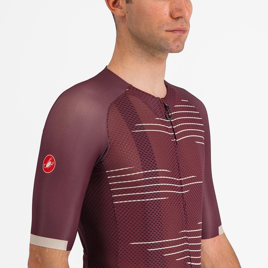 Castelli CLIMBER'S 4.0 メンズ ユニフォーム 深いボルドー シルバー | 639758-JXK