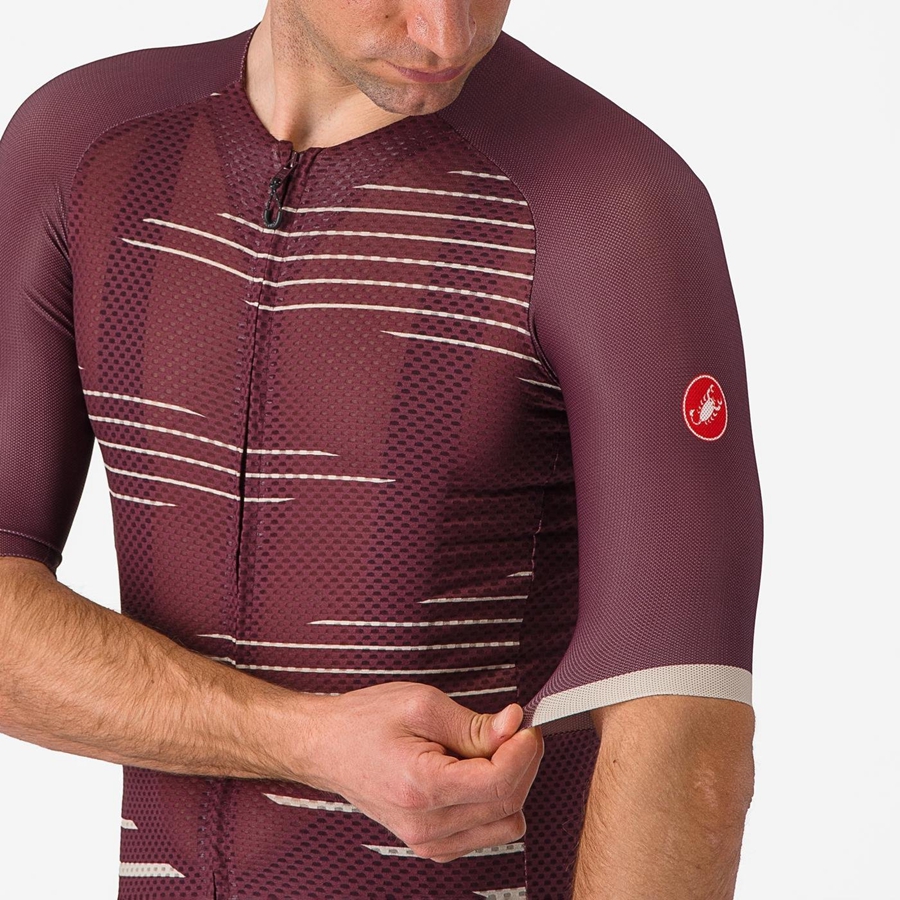 Castelli CLIMBER'S 4.0 メンズ ユニフォーム 深いボルドー シルバー | 639758-JXK